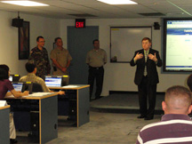 Patric Dulan(Deputy Commander DLA Energy) visits the RO class in Korea with Ralph Wells (Deputy Commander DLA Energy Korea) and Navy Capt Kevin Henderson (Commander DLA Energy Pacific)